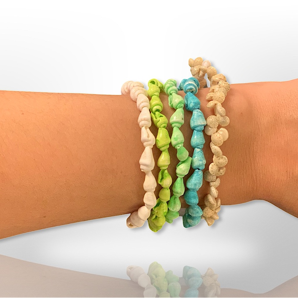 Shell & Wooden Bracelet Bunch - Picture 3 of 6